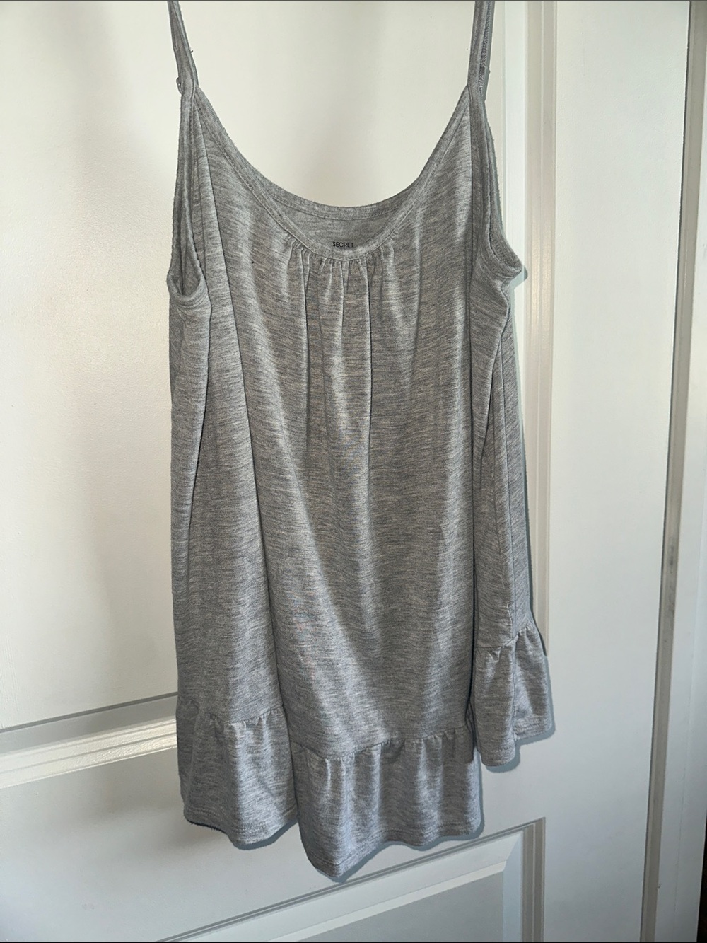 Secret Treasures Light Gray Ruffle-Hem Camisole
